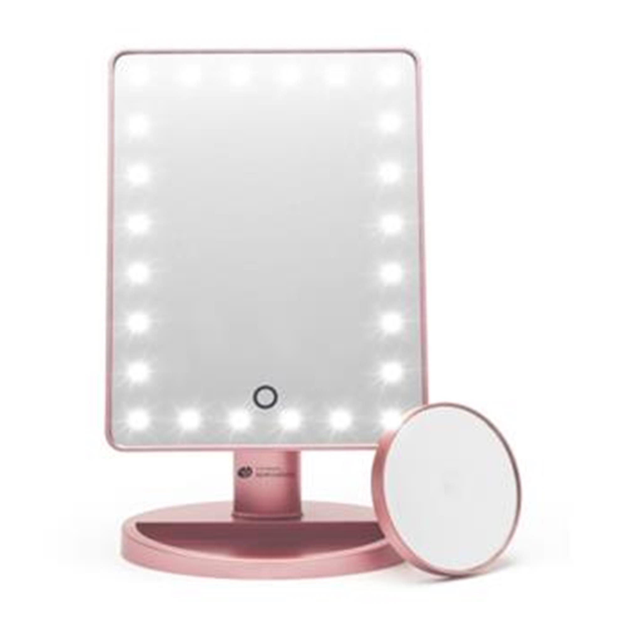 24 LED TOUCH DIMMABLE COSMETIC MIRROR - Rose gold