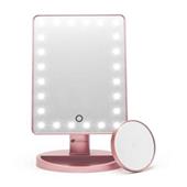 24 LED TOUCH DIMMABLE COSMETIC MIRROR - Rose gold