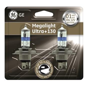 GE H4 Megalight Ultra +130 2 pc