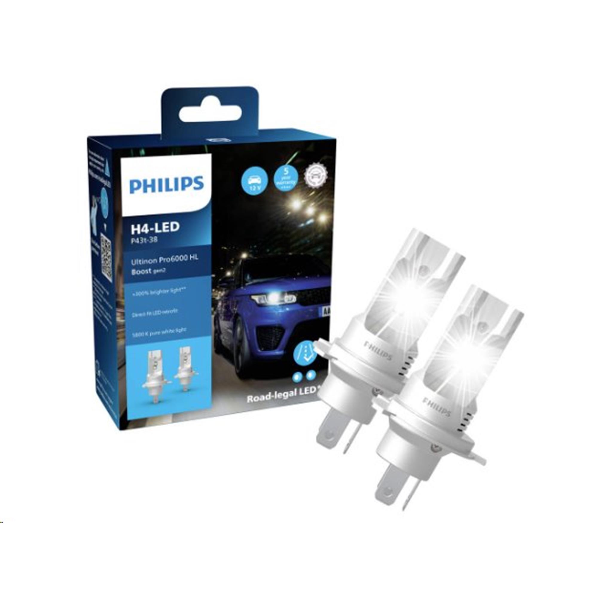 PHILIPS LED H4 Ultinon Pro6000 HL Boost 2pcs